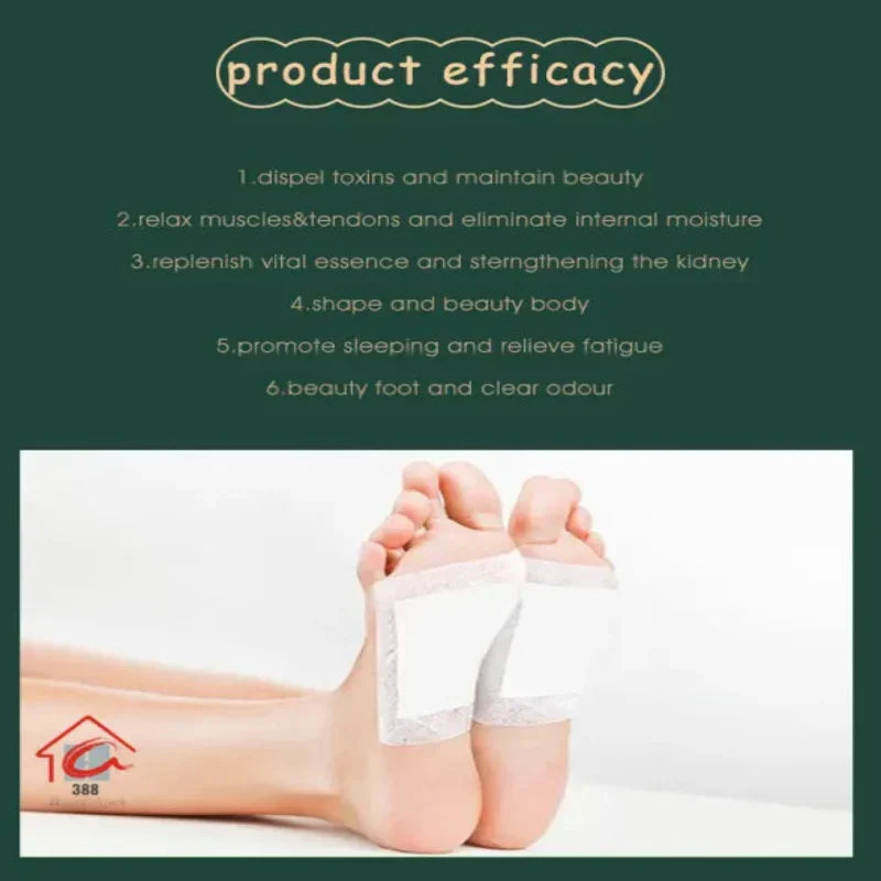 100% Herbal & Gentle Ingredient Detox Foot Pads (1 BOX = 10 PATCHES-BUY 1 GET 1 FREE)