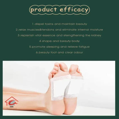100% Herbal & Gentle Ingredient Detox Foot Pads (1 BOX = 10 PATCHES-BUY 1 GET 1 FREE)